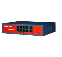 Коммутатор HIVIDEO HI-82P100MPOE, Switch POE 8-ми портовый 100/10MB